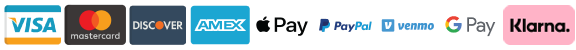 All major payment methods accepted